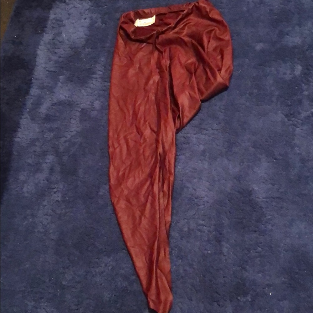 Asymmetrical A+ Ellen  red leather skirt